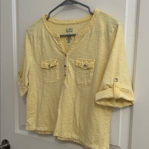 Croft & Barrow Women's Soft Yellow Blouse